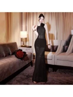 Flower See Through Sleeveless Dress