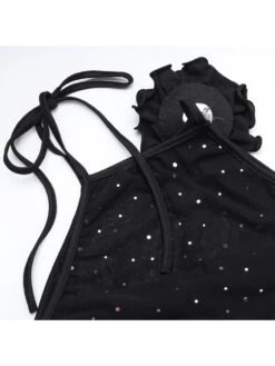 Flower See Through Sleeveless Dress -Women's Clothing Shop P 20240516153515447 877