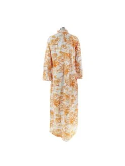 Contrast Color Lapel Buckle Maxi Dress -Women's Clothing Shop P 20240517151513504 236