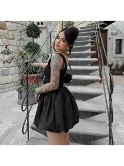 Sleeveless High Rise Fluffy Dress -Women's Clothing Shop P 20240522183015607 624