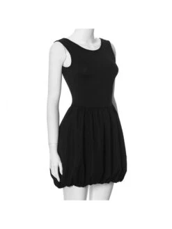 Sleeveless High Rise Fluffy Dress -Women's Clothing Shop P 20240522183017223 728