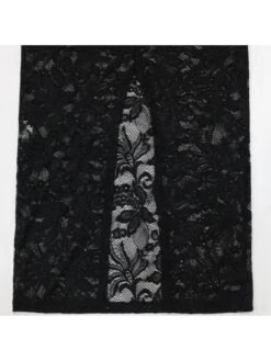 See Through Lace Backless Long Sleeves Dress -Women's Clothing Shop P 20240523085510959 563