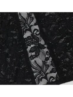 See Through Lace Backless Long Sleeves Dress -Women's Clothing Shop P 20240523085512143 497