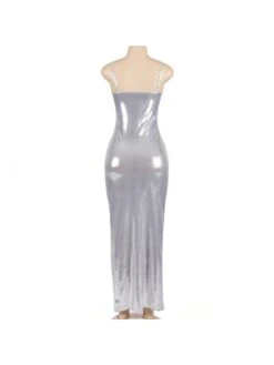 Metallic Bodycon Sleeveless Maxi Dress -Women's Clothing Shop P 20240523181530010 347
