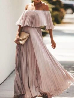 Patchwork Mid-rise Backless Short Sleeve Dress