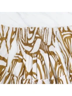 Geometric Pattern Boat Neck A-line Long Sleeves Dress -Women's Clothing Shop P 20240528093504653 325