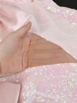 Bow Lantern Sleeve Fitted Short Sleeve Dress -Women's Clothing Shop P 20240528183514178 747