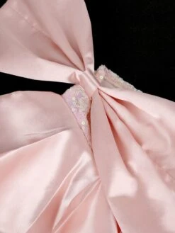 Bow Lantern Sleeve Fitted Short Sleeve Dress -Women's Clothing Shop P 20240528183514956 308