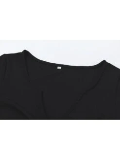 Ruched Hollow Out Mid-rise Short Sleeve Dress -Women's Clothing Shop P 20240530141024308 949