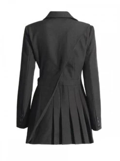 Hollow Out Ruched Single Breasted Irregular Dress -Women's Clothing Shop P 20240530170516644 493