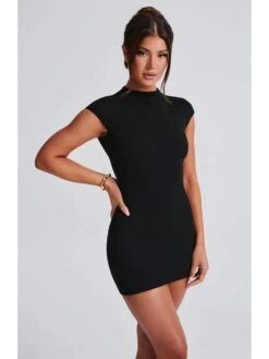 Solid Backless Short Sleeve Mini Dress -Women's Clothing Shop P 20240531175523479 562