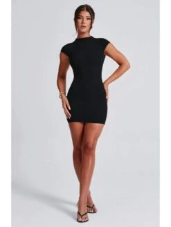 Solid Backless Short Sleeve Mini Dress -Women's Clothing Shop P 20240531175525860 882