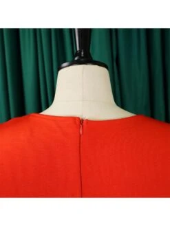 Solid Color Split Hem Zipper Midi Dress -Women's Clothing Shop P 20240603114528894 254