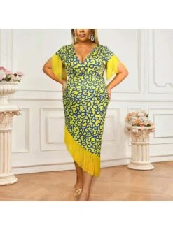 Colorblock Patchwork Fitted Short Sleeve Dress