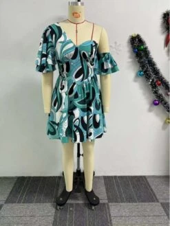 Irregular Lacework One-shoulder Mini Dress -Women's Clothing Shop P 20240604165029288 451