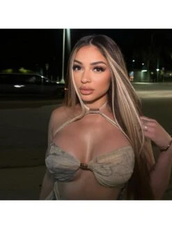 Ruched Hollow Out Knot Sleeveless Dress -Women's Clothing Shop P 20240604184020966 507