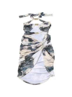 Ruched Hollow Out Knot Sleeveless Dress -Women's Clothing Shop P 20240604184023028 586