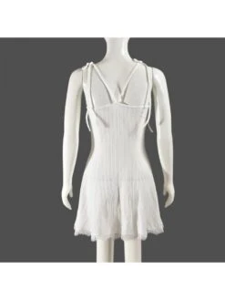 Lacework Tie-wrap Sleeveless Mini Dress -Women's Clothing Shop P 20240605144021657 191