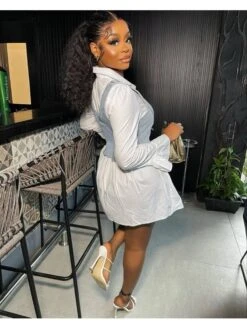 Stringy Selvedge Dress Denim Vest Sets -Women's Clothing Shop P 20240605175631345 468