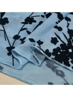 See Through Flocking Bodycon Long Sleeve Dress -Women's Clothing Shop P 20240606090020580 746