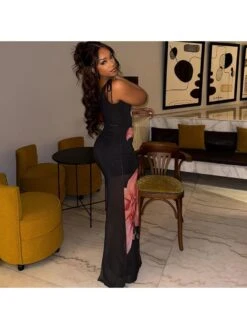 Flower Perspective One Shoulder Maxi Dress -Women's Clothing Shop P 20240607162836849 434