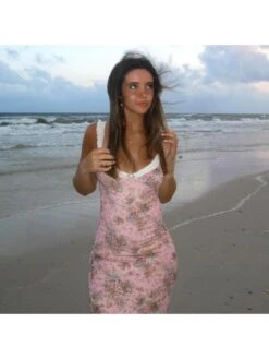 Flower Lacework Sleeveless Maxi Dress -Women's Clothing Shop P 20240608160805098 787