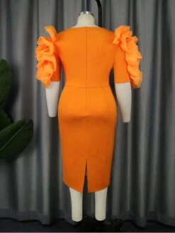 Colorblock Patchwork High Rise Short Sleeve Dress -Women's Clothing Shop P 20240608180408258 294