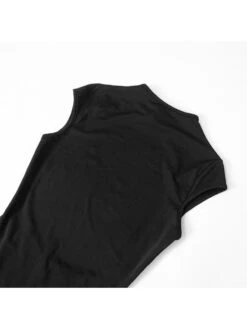 Patchwork Crewneck Backless Short Sleeve Dress -Women's Clothing Shop P 20240611095216729 743