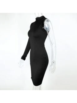 Hollow-out One-shoulder Midi Dress -Women's Clothing Shop P 20240611185607865 728