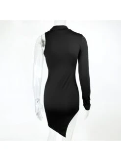 Hollow-out One-shoulder Midi Dress -Women's Clothing Shop P 20240611185608344 604