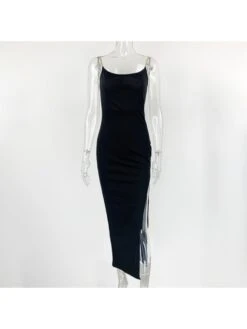 Split Hem Chain Sleeveless Maxi Dress -Women's Clothing Shop P 20240612091630510 620