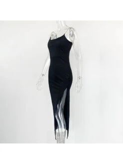 Split Hem Chain Sleeveless Maxi Dress -Women's Clothing Shop P 20240612091631031 174