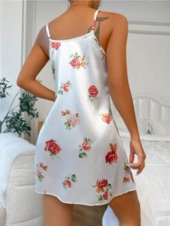 Floral Spaghetti Straps Backless Pajamas Dress -Women's Clothing Shop P 20240612094418668 206