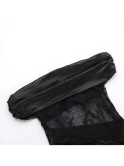 Patchwork Boat Neck Bodycon Short Sleeve Dress -Women's Clothing Shop P 20240612134417788 202