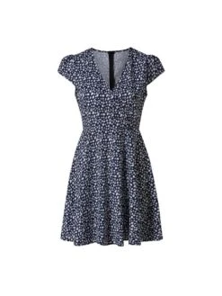 Ruffle Chiffon V Neck Short Sleeve Dress -Women's Clothing Shop P 20240612144805392 918