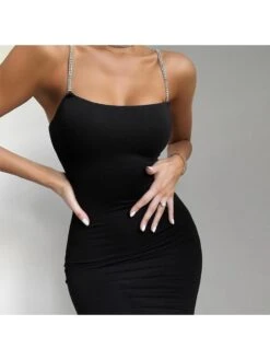 Embellished Chain Sleeveless Mini Dress -Women's Clothing Shop P 20240612170015528 897