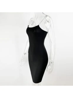 Embellished Chain Sleeveless Mini Dress -Women's Clothing Shop P 20240612170016634 892