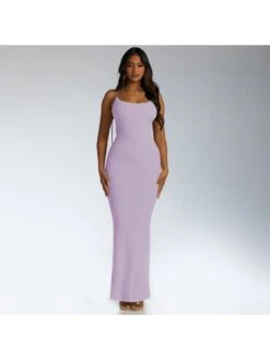 Tie-wrap Backless Spaghetti Straps Maxi Dress