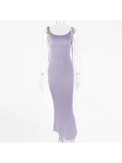 Tie-wrap Backless Spaghetti Straps Maxi Dress -Women's Clothing Shop P 20240612172421735 224