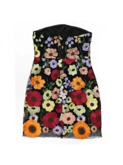 Flower Embroidery Strapless Mini Dress -Women's Clothing Shop P 20240613142809927 690