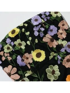 Flower Embroidery Strapless Mini Dress -Women's Clothing Shop P 20240613142810606 526