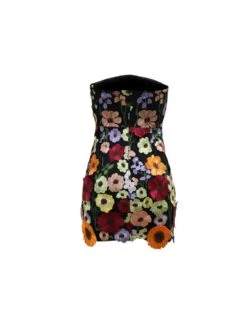 Flower Embroidery Strapless Mini Dress -Women's Clothing Shop P 20240613142814530 115