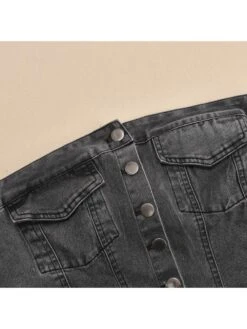 Buckle Denim Fitted Strapless Mini Dress -Women's Clothing Shop P 20240613173620313 603