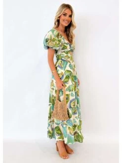 Ruffle Hollow-out Loose Lantern Sleeve Dress -Women's Clothing Shop P 20240614170002787 863