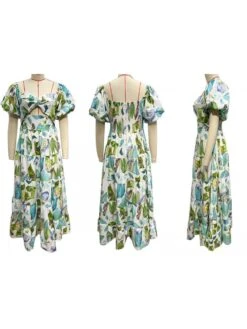 Ruffle Hollow-out Loose Lantern Sleeve Dress -Women's Clothing Shop P 20240614170005141 998