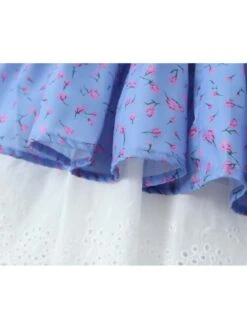 Disty Floral Printing Square Neck Puff Sleeve Dress -Women's Clothing Shop P 20240617143219609 203