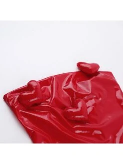 Heart Patchwork PU Strapless Mini Dress -Women's Clothing Shop P 20240618134435311 164