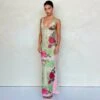 Floral Printed Slim Sleeveless Maxi Dress -Women's Clothing Shop P 20240618170442884 240