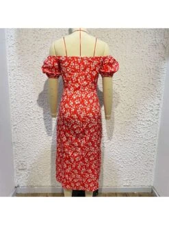 Boat Neck Off Shoulder Summer Sheath Dress -Women's Clothing Shop P 20240618172808578 190