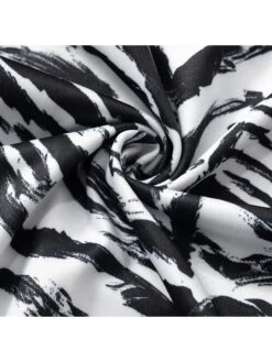 Patchwork High Rise Bodycon Short Sleeve Dress -Women's Clothing Shop P 20240620090013484 425